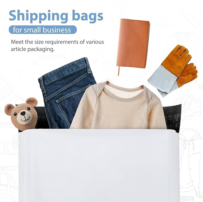Metronic Poly Mailers 10x13 120000 Pack, Small Shipping Bags for Clothing, Waterproof Mailers Poly Bags, Shipping Envelopes Mailing Bags for Business, Bulk, White