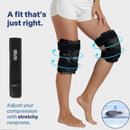 REVIX Ice Packs for Knee Relaxation, Reusable Gel Ice Wraps with Cold Compression for Enhanced Flexibility and Recovery, Plush Cover and Long-Lasting Cold, A Set of Two, Black
