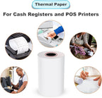 MFLABEL 3-1/8" Thermal Paper Rolls - 10 Rolls x 230ft, Compatible with Star Micronics, Epson, IBM & POS Receipt Printers | Smudge-Proof 80mm Credit Card Paper for Clear Transactions