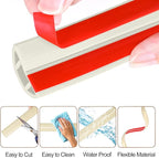 MYFAMIREA 20FT Floor Cord Cover for Wire Self Adhesive Cable Cavity Management PVC Extension Cord Hider Power Floor Wire Protector Prevent Cable Trips for Office Home Outdoor (Beige Wood, 1.18'')