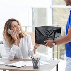 Fuxury Large Poly Mailers 14.5x19'' 100Pc, Waterproof Shipping Bags for Clothing, Strong Adhesive Mailers Poly Bags for Small Business Suppliers, Durable Shipping Envelopes Mailing Bags Black
