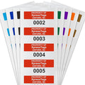 XpressTags 1" x 2" Custom Asset Tags with Consecutive/Serial Number, Fixed Inventory Asset Labels, Brushed Metalized Silver Polyester Stickers - Pack Sizes 100 to 5000, Made in USA