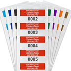 XpressTags 1" x 2" Custom Asset Tags with Consecutive/Serial Number, Fixed Inventory Asset Labels, Brushed Metalized Silver Polyester Stickers - Pack Sizes 100 to 5000, Made in USA