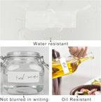 Removable Freezer Labels, Date Label 1x2 Inch Food Storage Stickers, Waterproof Oil Resistant Easy Clean Leaves no Residue 300 Total Per Roll