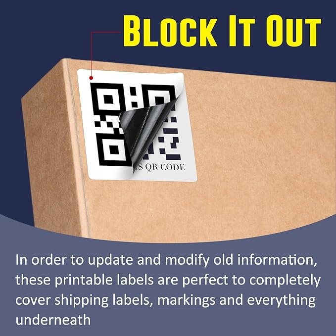 L LIKED 2" x 2" Direct Square Thermal Labels, Perforated QR Code and Barcode Labels & Compatible with Rollo, Zebra and Other Desktop Printers (10 Roll, 7500 Labels)