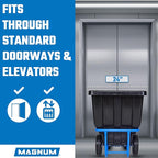 Tilt Truck, 1/2 Cu. Yd. Capacity Dump Cart with Heavy Duty 12” Wheels & 5” Casters & Forklift-able Frame for Jobsites, 850 lbs, Trash Cart with Wheels DUC12T-F-04PK (4-Pack)