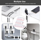 Cable Management Clips, 20Pcs Cable Organizers Wire Clips Cord Holder for TV PC Ethernet Cable Desk Home Office (White)