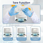 CGOLDENWALL High Precision Lab Digital Scale Analytical Electronic Balance Laboratory Lab Precision Scale Jewelry Scales Kitchen Precision Weighing Electronic Scales 0.01g Calibrated (5000g, 0.01g)