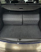 Owleys Car Storage Organizer Bundle - Two Foldable Crates For Groceries, Gear & Trips - Durable SUV And Truck Storage Set - Thoughtful Birthday Gifts For Drivers (Black 17+21)