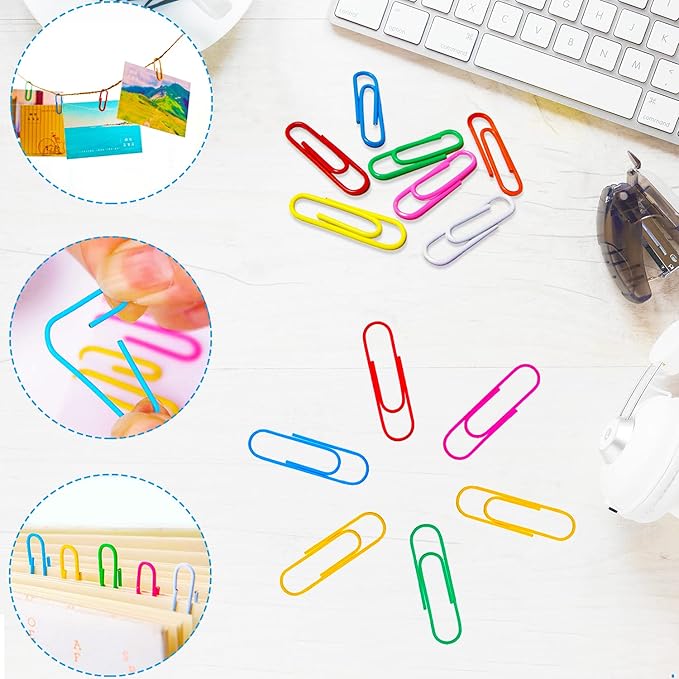 350PCS Binder Clips, Paper Clips, Large Binder Clips Assorted Sizes Set - Back to School - Bulldog Clips, Office Clips, Paper Clamps, Colorful Binder Clips for Office and School Supplies