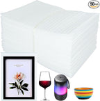 50 Pack Foam Pouches, Cushion Foam Pouch for Moving and Storing, 10"X 12" Foam Wrap Pouches Protect Fragile Items, Protect mug, Glasses, China, and Dishes, Packing supplies