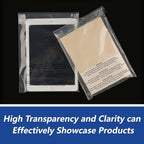 iMailer - 500 Count - 11" x 14" Clear Plastic Poly Bags with Suffocation Warning for Prints, Photos, Documents, Clothing, T-Shirt - Resealable Adhesive,Not Strong