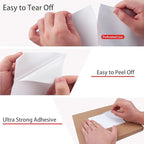 L LIKED 3000 4x6 Thermal Labels Fanfold, Direct Thermal Shipping Labels - Perforated and Strong Adhesive