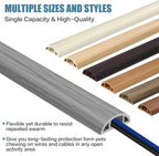 Floor Cord Covers for Wires 20FT Cable Hider Wire Cover Self Adhesive Cord Hider Floor for Offices, Homes, Workshops, Warehouses Cable Cavity 0.39" W x 0.27" H