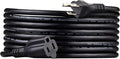 Amazon Basics Extension Cord, 15 Ft, 3 Prong Outlet Extender, Indoor Extension Cord, 13 Amps, 125V, Black