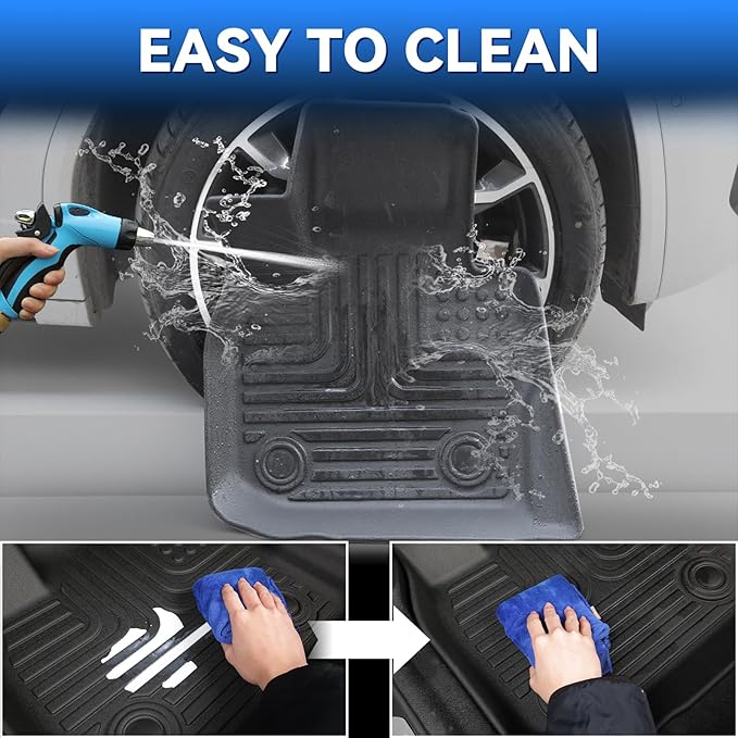 Hutisya-Floor Mats & Cargo Liner Set Fit for Nissan Ariya 2023-2025 All Weather Protection Anti-Slip & Durable TPE Full Set Liners Automotive Accessories-Black