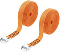 PATIKIL Lashing Straps 1" x 26 Ft, 2 Pcs Tie Down Strap Cam Buckle Adjustable Ratchet Straps 551 lbs for Cargo Trucks Motorcycle Luggage, Orange