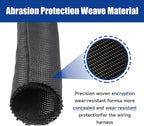 Braided Wire Loom Black Split Sleeving Mesh Woven for Automotive Wires/Audio Video Cable/Multi-Cable Strings (3/8" - 54 Feet)