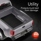 RESILIA Truck Bed Mat Liner – Universal Size, Durable Heavy-Duty All-Weather Protection for Your Truck, Cargo Van, or SUV, Pickup Accessories, Trim to Fit, Black, Thick 4 Foot x 8 Foot, Made in USA