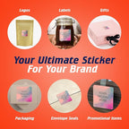 100 Custom Vinyl Stickers - Upload Your own Image, Text, Design, Logo - Personalized Logo Labels for Handmade, Packaging, Bottle, Jars, Candle, Brand Stickers (Rose, 1.5x1.5 Square)
