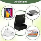 12"x9"x4" Shipping Boxes Set of 5, Black Corrugated Cardboard Box Literature Mailer