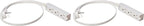 Amazon Basics 3-Prong Indoor Rectangle Extension Cord Power Strip, Flat Plug, Grounded 13 Amps, 1625 Watts, 125 VAC, 2-Pack, 3 ft, White