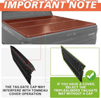 TripleAliners Tailgate Mat with Tailgate Cap Top Protector for 2007-2013 Chevy Silverado & GMC Sierra 1500 Upgrade Full-Coverage All Weather Liner Protector Replacement (Won't Fit Drop-in Liners)