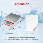 Lab Scale 2200g x 0.01g High Precision Electronic Analytical Balance 0.01g Accuracy Laboratory Balance Digtal Scale Gram Scale Jewelry Scale with 500g Calibration Weight