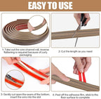 Floor Cord Cover Self Adhesive Cord Hider,10FT Cable Management, Extension Strip Protector for Wires, Prevent Cable Trips for Offices, Gyms, Exhibitions Cavity:0.51"(W) x0.3(H) Woodsmokedbrown