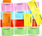 BETCKEY - 4" x 1" Multipurpose Labels Compatible with Zebra & Rollo Label Printer,Premium Adhesive & Perforated[Red, 6 Rolls, 8250 Labels]