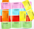 BETCKEY - 2.25" x 2" UPC Barcode & Address Labels Compatible with Zebra & Rollo Label Printer,Premium Adhesive & Perforated[Pink, 6 Rolls, 4200 Labels]