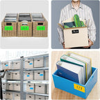 Rectangle Labels Sticker 3×5 Inch Vinyl Floor Stickers Color Coding Name Tags Roll Removable 200 PCS, Fluorescent Blue