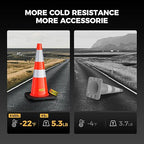 8 Pack 28 Inch Traffic Cones with Black Base, from -22℉ to 131℉, MUTCD-Compliant Orange Safety Cone with Reflective Collar ＆ Extra Caution Tape for Parking Lot, Construction Work, Road Safety