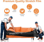 ADAYM 18" x 1500' Stretch/Shrink Wrap Roll - Plastic Wrap for Moving, Heavy Duty 80 Gauge, 600% Stretch for Packing, Pallets, Shipping&Furniture Protection with Handles