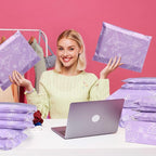 Metronic Poly Mailers 10x13 Inch 100pc Shipping Bags for Clothes,Self Adhesive Shipping Envelopes for Small Business,Waterproof Mailers Poly Bags for Shipping,Packaging Mailing Bags Purple Butterfly