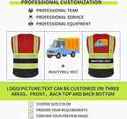 BeautyWill Custom Logo Safety Vest Class2 High Visibility Reflective Vest Breathable Construction Vest