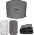Heavy Duty Patio Furniture Covers Waterproof, 600D Round Outdoor Furniture Cover Waterproof for Sectional Sofa Couch, Outdoor Dining Table and Chair Set Covers 20"DIA x 23"H, Grey