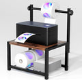 Label Holder for Rolls and Fan-Fold Labels, Sturdy Thermal Sticker Holder for Desktop Thermal Printer, Shipping Label Sticker Dispenser for Home, Office, and Small Businesses