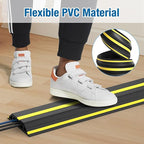 Eapele 6.5ft Cable Protector Cord Cover for Floor, Heavy Duty PVC Duct Easy to Unroll, Prevent Trip Hazard for Home Office or Outdoor Settings