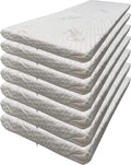 Foamma 4” x 30” x 72” High Density Foam Bunk Mattress, Organic Cotton Cover, Made in USA, Comfortable, CertiPUR-US Certified, 7 Pack