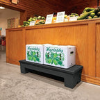 Slim Jim Narrow Heavy-Duty Plastic Poly Dunnage Rack for Warehouses and Commercial Storage 36" x 12" x 8" with 750 lb Capacity | For Wareshouse, Storage, and Merchandising - 2 PACK