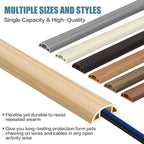 Floor Cord Covers for Wires 20FT Cable Hider Wire Cover Self Adhesive Cord Hider Floor for Offices, Homes, Workshops, Warehouses Cable Cavity 0.39" W x 0.27" H