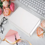 12x9x4 inches Shipping Boxes Set of 20, Small Corrugated Cardboard Box, Literature Mailer, Gift Boxes (White, 12x9x4)