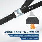 PATIKIL Lashing Straps 1" x 20 Ft, Tie Down Strap Cam Buckle Adjustable Ratchet Straps 551 lbs for Cargo Trucks Motorcycle Luggage, Black