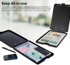 Clipboard with Storage,Office Supplies Nursing Clipboards Folder with Pen Holder Plastic Foldable Clip Board with Storage for Nurse Teacher,Flag Eagle