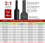 Chanzon 3:1 Ratio - 80ft Roll - Heat Shrink Tubing 2" (50mm) - Marine Grade Waterproof Adhesive Lined - (25M Total Length) Black Polyolefin Sleeving Wrap Shrinking 3 to 1 Ratio 1pcs