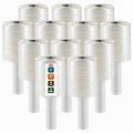 12 Pack Industrial Strength Mini Hand Stretch Wrap 5" 1000 Ft Roll 80 Gauge Thick, Shrink Wrap Roll for Moving Supplies, Furniture, Pallets, Plastic Wrap for Packing, Heavy Duty Stretch Film