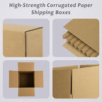 Frametory 8x8x8 Pack of 25 Corrugated Cardboard Packing Shipping Mailing Moving Carton Boxes, Brown