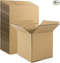 Frametory 6x6x6 Pack of 25 Corrugated Cardboard Packing Shipping Mailing Moving Carton Boxes, Brown