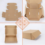 PHAREGE 7x5x2 inch Shipping Boxes Bulk 50 Pack Brown, Tab Lock Tuck Top Mailer Boxes for Packaging Small Business, Small Cardboard Gift Boxes for Wrapping Mailing Present